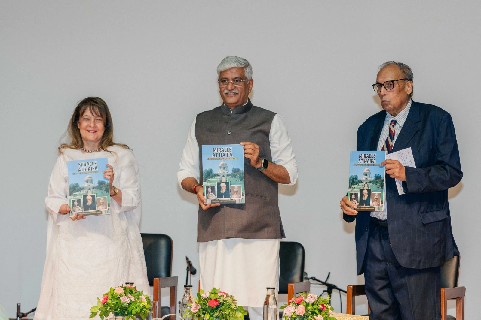 Union Minister Gajendra Singh Shekhawat Launches the Book Miracle at Haifa at the Bahai House of Worship